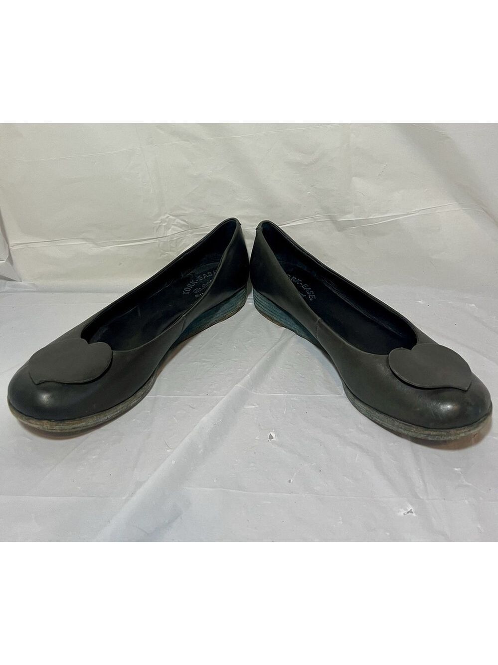 Korks by Kork-Ease Womens Cruz Leather Heart Ballet Flats Black Size 9.5/41 - Picture 11 of 15